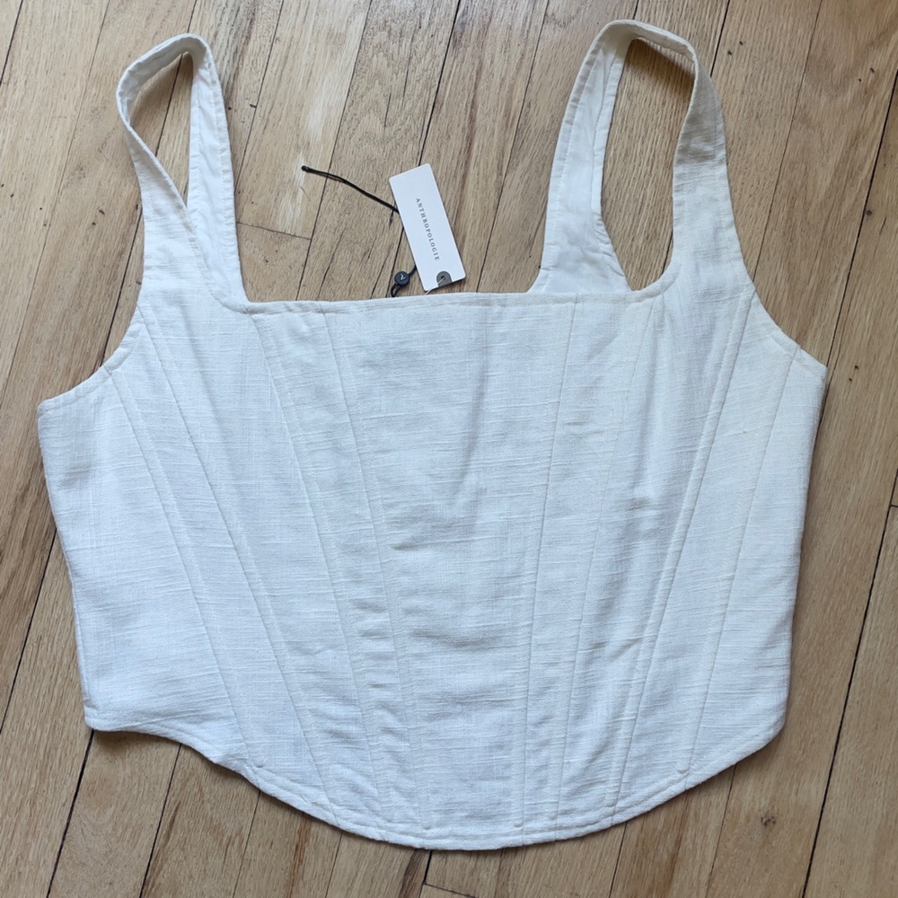 Chic White Textured Tank Top